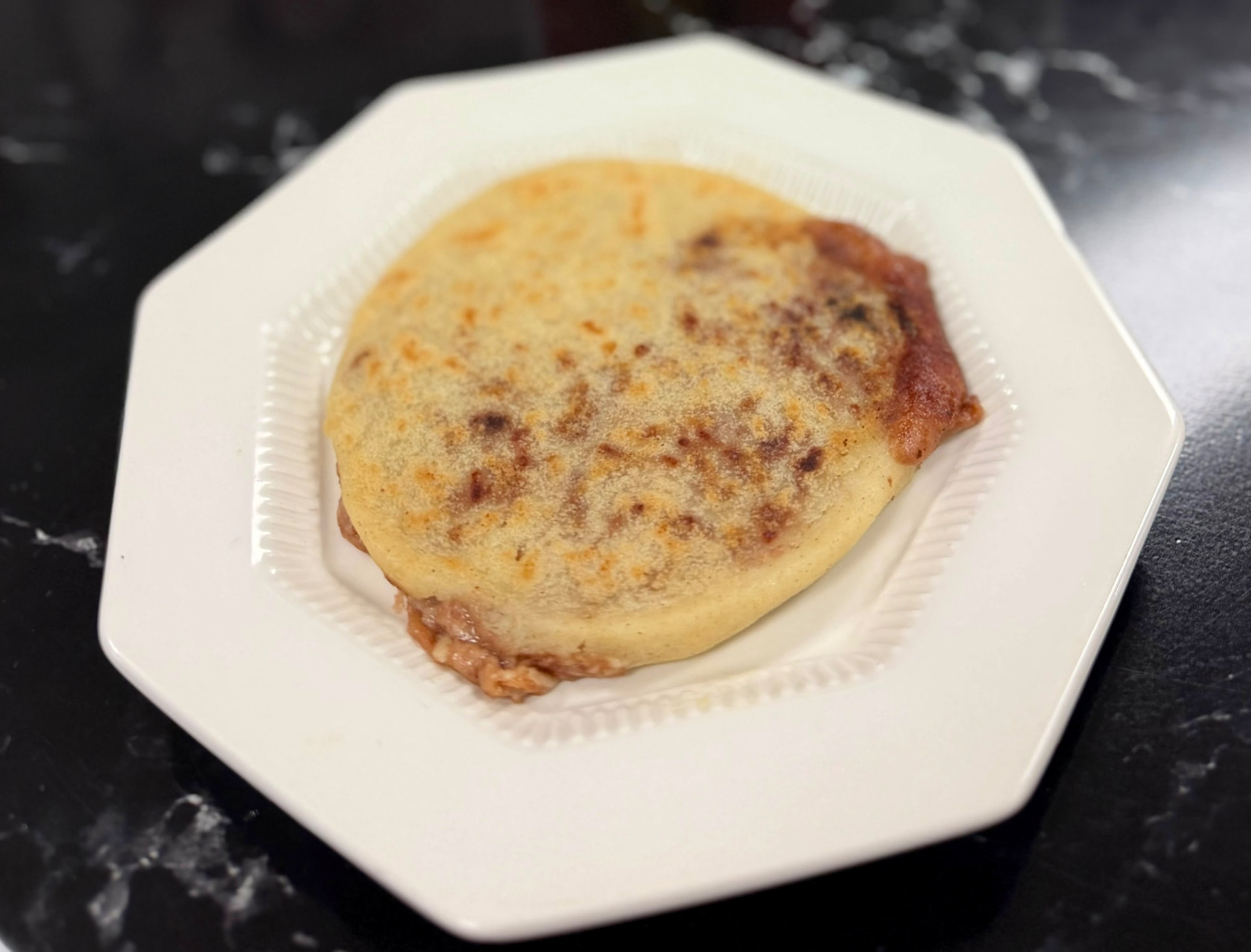 Pupusas de frijoles, queso y revueltos at El Sazón de Mamá in Sterling, VA